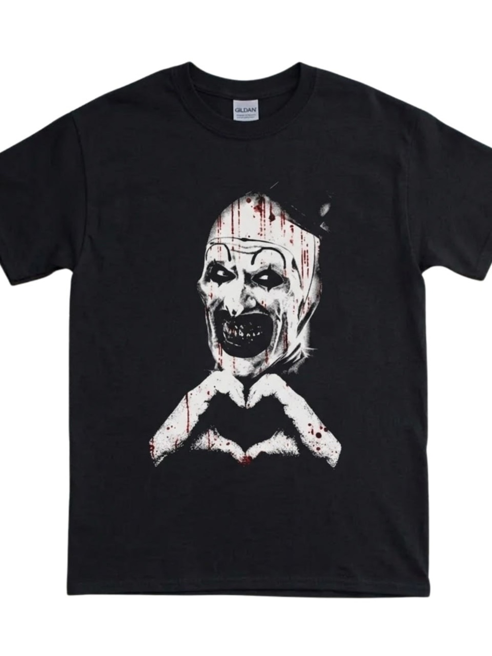 Gildan Black the clown spooky slasher Horror Graphic Tee
